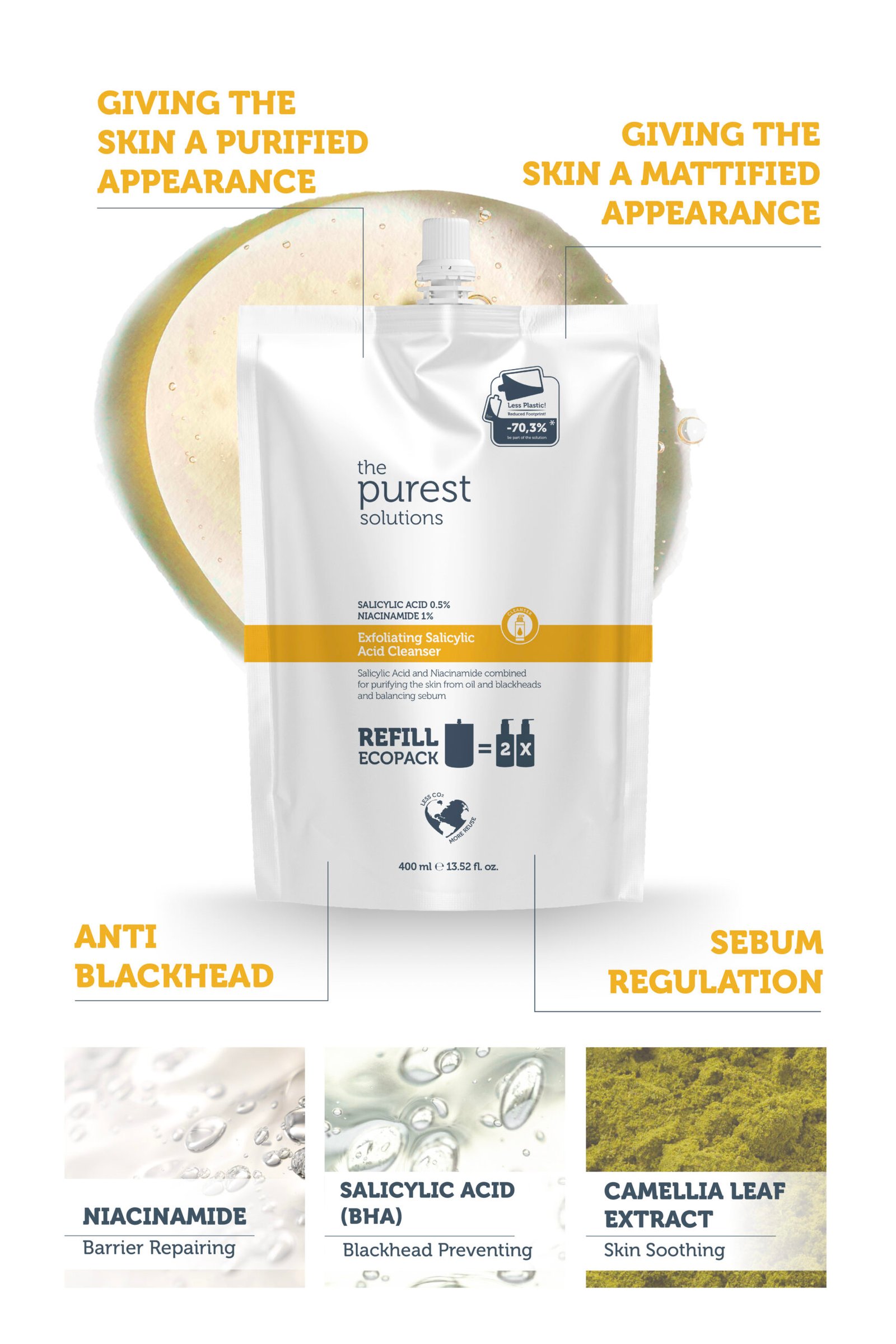 Exfoliating Salicylic Acid Cleanser- 400 ML - Image 4