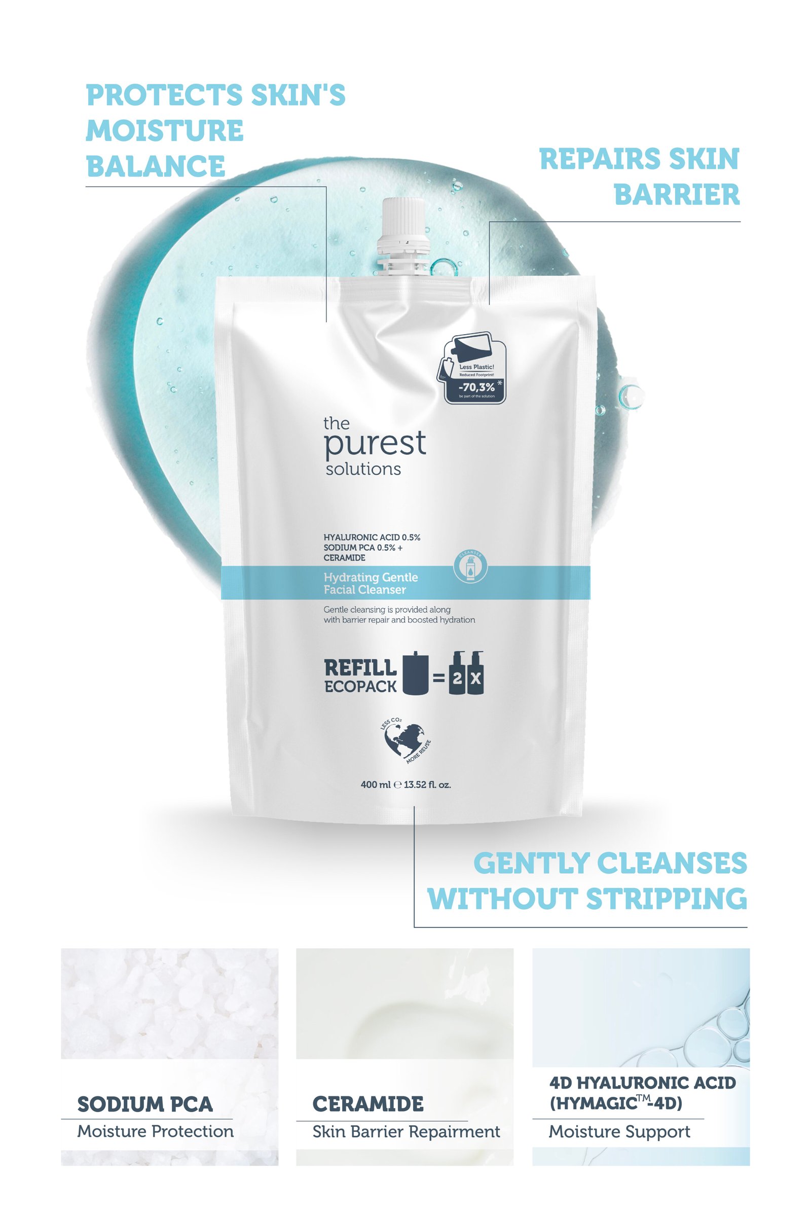 Hydrating Gentle Facial Cleanser- 400 ML - Image 2