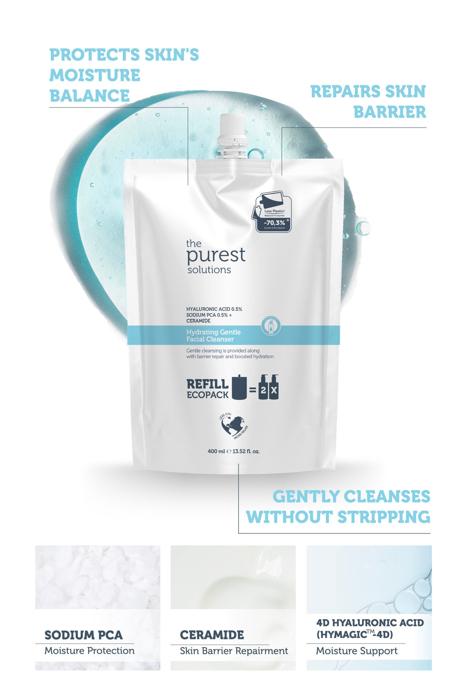 Hydrating Gentle Facial Cleanser- 400 ML - Image 2